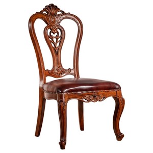 Mộc Mạc American vải ghế ăn-Châu Âu trắng khắc da/Bàn ghế cho ăn uống/văn phòng - Product Image 1