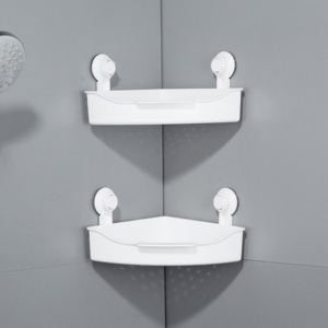 Nessuna perforazione ventose <span class=keywords><strong>shampoo</strong></span> bagno montaggio a parete supporto per Rack bagno vuoto <span class=keywords><strong>doccia</strong></span> Caddy mensole angolari - Product Image 5