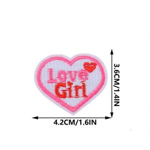 New Iron on Valentine Day Embroidered pink love Girl Lucky Night Heart Patch for <b>Hat</b> <b>Bag</b> Decoration - Product Image 2