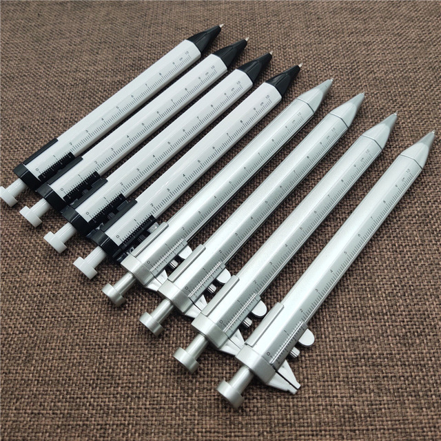Promotional Novelty Plastic Ruler Vernier Caliper Multi-Function Ballpoint Pen Custom Logo BonVada Bw-ybp08 Blue/Black Ink 1.0mm