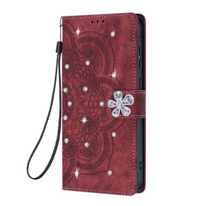 Étui portefeuille en cuir à motif Mandala fleuri et strass pour <span class=keywords><strong>Xiaomi</strong></span> 15T Pro 14T 13T <span class=keywords><strong>Redmi</strong></span> <span class=keywords><strong>NOTE</strong></span> 15 14 13 Pro Plus 4G 5G 15C Housse à rabat - Product Image 4