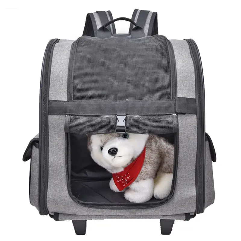 犬のための耐久性のある旅行ペットキャリアバッグソフトサイドポータブルバックパック