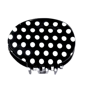 XinMei, pinzas para el cabello de estilo coreano a la moda para mujer, venta al por mayor, ovaladas, <span class=keywords><strong>2026</strong></span>, nueva pinza para el cabello con lunares, pinzas para el cabello personalizadas de acetato con logotipo - Product Image 6