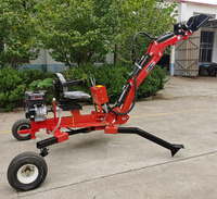 Mini-pelle rétractable à essence 15HP EPA, profondeur de creusement 2200mm, rotation 360° °   Mini-pelleteuse pivotante pour l'agriculture et la construction