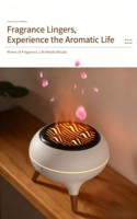 Humidificateur à flamme décorative, diffuseur d'aromathérapie électrique, capacité de 350 ml, lumière changeante de couleur, télécommande, automatique, chambre à coucher, spa