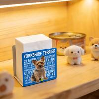 Porte-serviettes en fer personnalisé professionnel, idéal pour les animaleries, les restaurants, la décoration de table de chambre, série chat, porte-serviettes carré