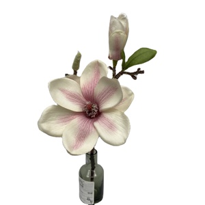 Minirama de tallo largo artificial para decoración del hogar, flor de magnolia de seda con spray para arreglos florales en jarrón - Product Image 4