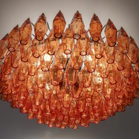 Lustre contemporain en verre de Murano italien