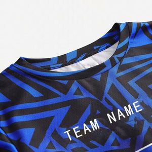 เสื้อฟุตบอลแบบซับลิเมชั่นสั่งทำพิเศษ พิมพ์ชื่อทีมและหมายเลข แขนสั้น แห้งเร็ว ผ้าตาข่ายทรงโอเวอร์ไซส์ - Product Image 3