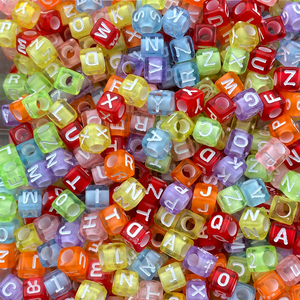 <span class=keywords><strong>Perles</strong></span> de <span class=keywords><strong>lettres</strong></span> A à Z personnalisées en acrylique, plastique, lucite, carrées, rondes, plates, colorées, <span class=keywords><strong>perles</strong></span> souriantes pour la fabrication de bijoux et les loisirs créatifs pour enfants - Product Image 2