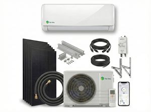 Climatiseurs solaires Huafeng AC/DC, mini-split sans conduit, alimentation directe PV, système de pompe à chaleur 24000 BTU - Product Image 2