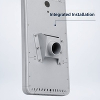 Lampadaire solaire tout-en-un haute efficacité IP65, corps en aluminium, abat-jour en PC, silicium monocristallin, télécommande, ROHS