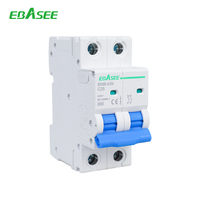 Disjoncteur miniature EBASEE MCB 6kA 10kA 1P 2P 3P 4P 32A 63A 80A AC Modulaire sur rail DIN