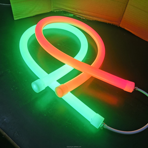 5M redondo <span class=keywords><strong>Led</strong></span> neón 40mm Multi colores 360 grados impermeable Flexible suave <span class=keywords><strong>manguera</strong></span> 24V silicona neón Flex tubo - Product Image 4