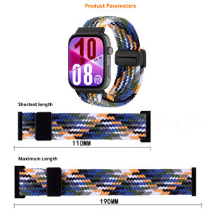 Tương Thích Với Redmi Đồng Hồ 6/5/4 Mi Ban Nhạc 8/9 Pro Dây Đeo Móc Vòng Được Xây Dựng Trong Dệt Nylon Thể Thao Có Thể Điều Chỉnh Vòng Đeo Tay Ban Nhạc - Product Image 5