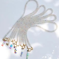 Kalung Batu Alam Baru dengan Liontin Ikan, Kancing Pelaut, Cincin O Baja Anti Karat, Liontin Lepas Pasang DIY untuk Wanita