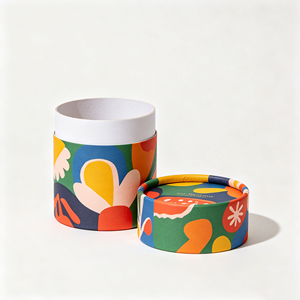 Caja de Cartón Cilíndrica Personalizada para Velas, Empaque de Tubo de Papel para Velas, Empaque de Regalo de Lujo con Logotipo - Product Image 1