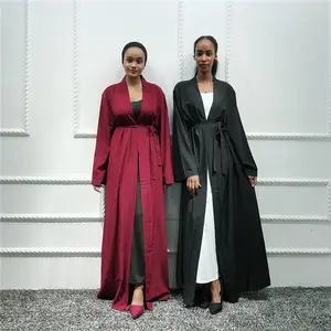 Dubai turco indonesio modesto Abaya musulmán vestidos para las mujeres de manga larga con Islámica ropa traje de Rebeca vestido