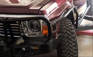 Pare-chocs avant en acier de haute qualité avec barre à taureau pour <span class=keywords><strong>Nissan</strong></span> Patrol Y60 comprend des découpes de crochet de remorquage - Product Image 6