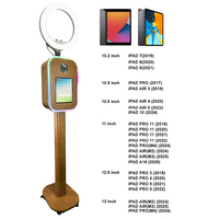 2026 Harga Pabrik Vintage&retro Photo Booth Portabel Cocok untuk iPad 10.2-13 inci Mesin Photo Booth iPad Dslr Motif Kayu