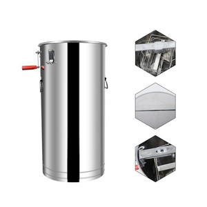 Centrífuga manual de doble capa para miel, extractor de miel de acero inoxidable con filtro y fondo de recolección de miel para apicultores - Product Image 1
