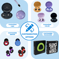 Nouveauté : Bouchons d'oreilles réutilisables en silicone pliables à enfiler, protection auditive silencieuse anti-bruit, isolation sonore forte