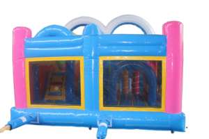 Château gonflable à thème <span class=keywords><strong>licorne</strong></span> magique LilyToys avec toboggan pour fête en plein air et aire de jeux - Product Image 2