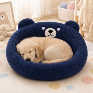 Cama para Perros y Gatos de Felpa Coral con Forma de Animalito, Base Antideslizante, Duradera, Cómoda, Lavable, Diseño de Dibujos Animados, Fabricación OEM/ODM - Product Image 1
