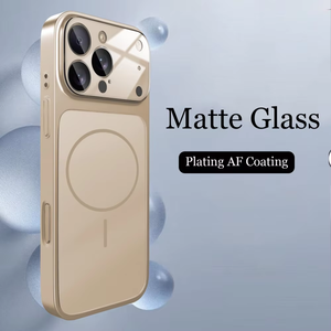 Custodia originale in vetro PC Nano opaco per <span class=keywords><strong>iPhone</strong></span> 17 Air 16 15 14 13 Pro 17Pro Max nuovo magnetico colore arancione <span class=keywords><strong>Cover</strong></span> Funda - Product Image 4