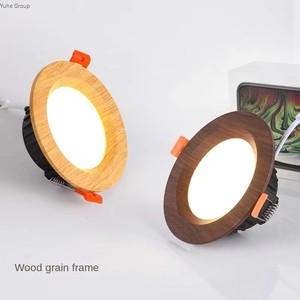 Luz LED empotrada de grano de madera creativa, foco COB de alto brillo de aleación de aluminio, luz descendente de techo para sala de estar y dormitorio - Product Image 1