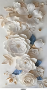 Adesivo Murale Floreale 5D Lucido Impermeabile, Carta da Parati Decorativa Autoadesiva 3D, Effetto Specchio in Schiuma, Prezzo di Fabbrica - Product Image 6
