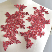 Applique en dentelle brodée pour robe de mariée, chaussures, accessoires de couture DIY, patch