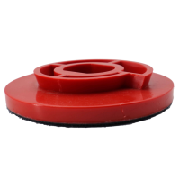 Disque abrasif en plastique rouge JDK OEM de 4 pouces (100 mm) avec fixation à vis pour polissage de pierre sur meuleuse d'angle