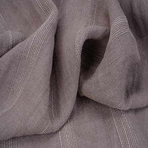 Hoogwaardig 100% linnen jacquard gestreept textiel met reliëfstructuur, 168 gsm, luxe jacquard linnen stof voor overhemden, jurken, jongensbroeken - Product Image 3