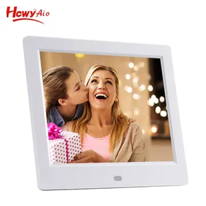 8inch 4:3 USB Interface 1024*768 Clock Calendar Sunrise Sunset Time Multilingual Digital Photo Frame