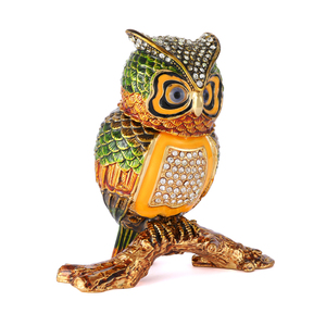 Gufo Dipinto con Diamanti, Decorazione per la Casa, Ornamento in Metallo, Bestseller 2026 - Product Image 2