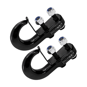 ユニバーサルリカバリートウフック10000 Lbs、ほとんどのピックアップトラック、SUV、バンに対応するクリップ付きの鍛造鋼製トウフック - Product Image 3