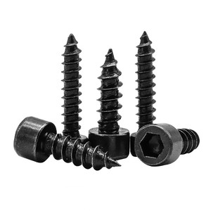 Tornillos Autorroscantes de Acero Inoxidable con Recubrimiento de Zinc Negro, Cabeza Allen, Sistema Métrico, Color Negro, M2.6, M3, M3.5, M4, M5, M6 - Product Image 1