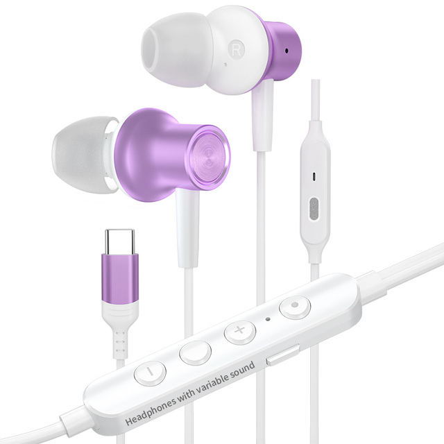 K-song Earphones Wired Music Earphones In-ear Singing Recording Game Headphones Type c Earphone