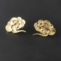Poignées de tiroir et de porte d'armoire en laiton style chinois Nuages Auspicieux, quincaillerie de décoration pour la maison