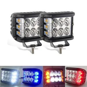 כפול צבע 72W LED עבודה אור Strobe רכב בר אור מהבהב אוטומטי ערפל אור למשאית SUV טרקטורונים 4WD