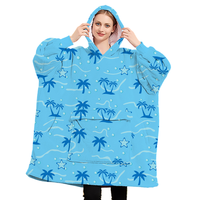 China Fabriek Groothandel Oversized Draagbare Capuchon Sherpa Deken Winter Gigantische Hoodies Deken Sweatshirt Huis Textiel Leverancier