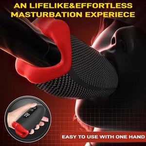 नया बड़ा मुंह स्मार्ट हस्तमैथुन कप वयस्क सेक्स उत्पाद 9 आवृत्ति स्लैपिंग कंपन नेतृत्व के साथ कंपन - Product Image 2