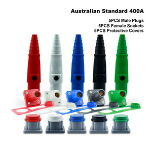 15pcs 400A CamLock Set 5pcs Inline nam cắm + 5pcs Bảng điều khiển gắn kết nữ ổ cắm + 5pcs bảo vệ bìa cho giai đoạn điện distro - Product Image 3