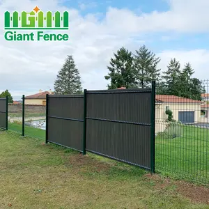 Powder Coat Galvanized 3d V Bend Weld Rigid Wire Mesh Panel Fence For Road Garden Land School Playground Park Factory Railway