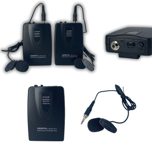 SHUPU VHF Mini solapa Lavalier MICRÓFONO INALÁMBRICO Control fácil condensador de Metal Cancelación de ruido para lecciones de enseñanza - Product Image 3
