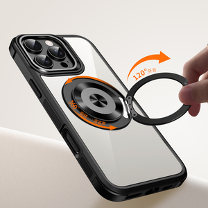 Custodia per Telefono di Alta Qualità con Anello Magnetico e Supporto Antiurto <span class=keywords><strong>Trasparente</strong></span> per <span class=keywords><strong>iPhone</strong></span> 17 Air 17 16 15 14 13 12 <span class=keywords><strong>11</strong></span> Pro Max - Product Image 3