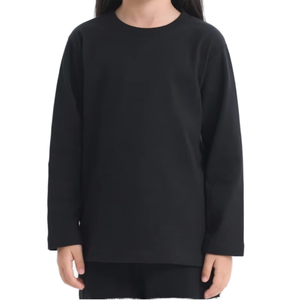 T-shirt Streetwear Vintage Oversize à manches 9/10 en coton Ice Touch, col rond, couleur unie, 220 grammes, logo brodé et imprimé, OEM ODM - Product Image 3