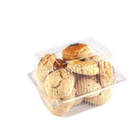 Barquettes en plastique PET transparentes et recyclables pour cupcakes, contenants alimentaires à charnières, boîtes d'emballage pour boulangerie, vente en gros aux États-Unis