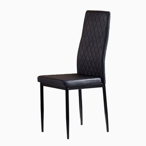 Modern High Back Home & Restaurant Use Metal Pipe Upholstered PU Leather <b>Kitchen</b> Dining <b>Chairs</b> - Product Image 3
